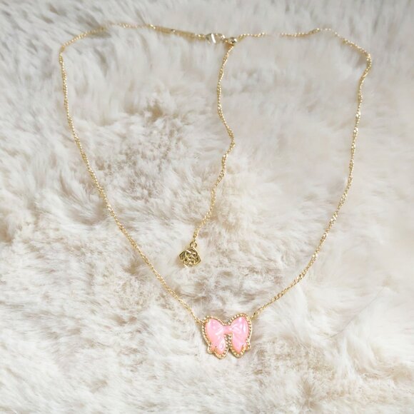 Kendra Scott Haley Bow Gold Blush Mother-of-Pearl Necklace - Picture 2 of 2